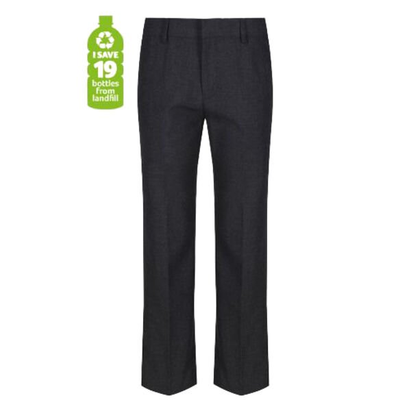 Trutex Junior Boys Slim Fit Trouser Grey/Black Thumbnail